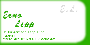 erno lipp business card